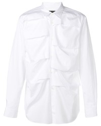 Мужская белая рубашка с длинным рукавом от Comme Des Garcons Homme Plus