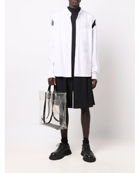 Мужская белая рубашка с длинным рукавом от Comme Des Garcons Homme Plus