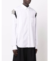 Мужская белая рубашка с длинным рукавом от Comme Des Garcons Homme Plus