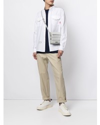 Мужская белая рубашка с длинным рукавом от Izzue