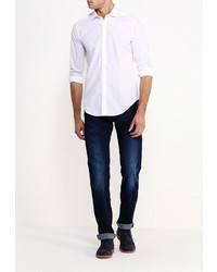 Мужская белая рубашка с длинным рукавом от Cortefiel