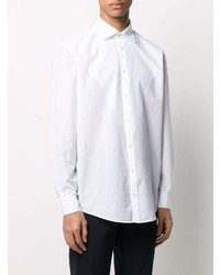 Мужская белая рубашка с длинным рукавом от Massimo Alba