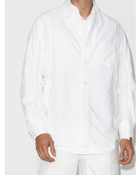 Мужская белая рубашка с длинным рукавом от Sacai
