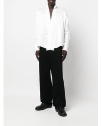 Мужская белая рубашка с длинным рукавом от Greg Lauren