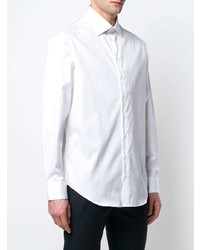 Мужская белая рубашка с длинным рукавом от Giorgio Armani