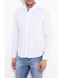 Мужская белая рубашка с длинным рукавом от Deblasio