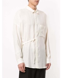 Мужская белая рубашка с длинным рукавом от Attachment