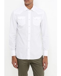 Мужская белая рубашка с длинным рукавом от Diesel