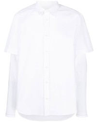 Мужская белая рубашка с длинным рукавом от Diesel