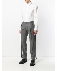 Мужская белая рубашка с длинным рукавом от Chalayan