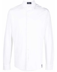 Мужская белая рубашка с длинным рукавом от Drumohr