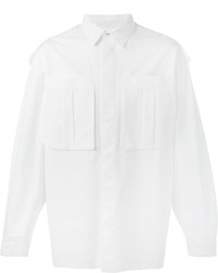 Мужская белая рубашка с длинным рукавом от E. Tautz
