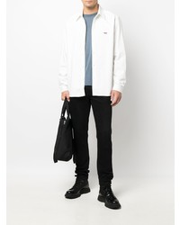 Мужская белая рубашка с длинным рукавом от Diesel