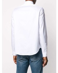 Мужская белая рубашка с длинным рукавом от Gucci