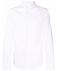 Мужская белая рубашка с длинным рукавом от Emporio Armani
