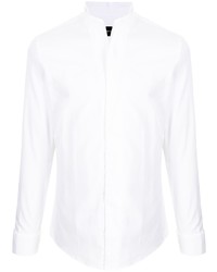Мужская белая рубашка с длинным рукавом от Emporio Armani