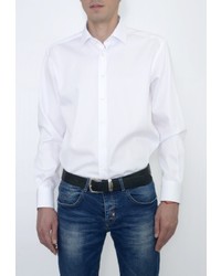 Мужская белая рубашка с длинным рукавом от Eterna