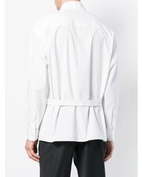 Мужская белая рубашка с длинным рукавом от Chalayan