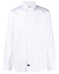Мужская белая рубашка с длинным рукавом от Fay