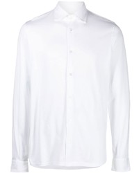 Мужская белая рубашка с длинным рукавом от Fedeli