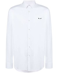 Мужская белая рубашка с длинным рукавом от Fendi