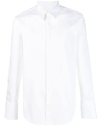Мужская белая рубашка с длинным рукавом от Ferragamo