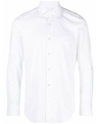 Мужская белая рубашка с длинным рукавом от Finamore 1925 Napoli
