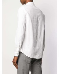 Мужская белая рубашка с длинным рукавом от Dondup