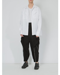 Мужская белая рубашка с длинным рукавом от Moohong