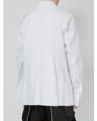 Мужская белая рубашка с длинным рукавом от Moohong