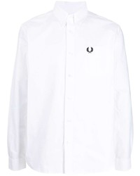 Мужская белая рубашка с длинным рукавом от Fred Perry