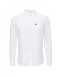 Мужская белая рубашка с длинным рукавом от Fred Perry