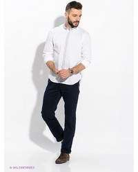 Мужская белая рубашка с длинным рукавом от Gaudi'