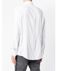 Мужская белая рубашка с длинным рукавом от Massimo Alba