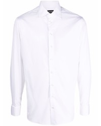 Мужская белая рубашка с длинным рукавом от Giorgio Armani