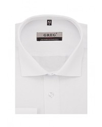 Мужская белая рубашка с длинным рукавом от GREG