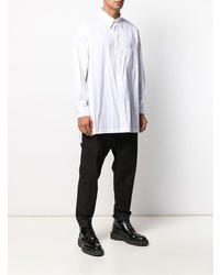 Мужская белая рубашка с длинным рукавом от Fumito Ganryu