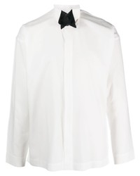 Мужская белая рубашка с длинным рукавом от Homme Plissé Issey Miyake