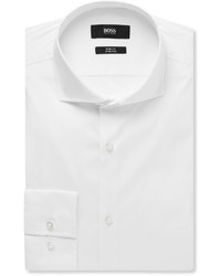 Мужская белая рубашка с длинным рукавом от Hugo Boss