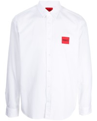 Мужская белая рубашка с длинным рукавом от Hugo