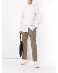 Мужская белая рубашка с длинным рукавом от Loveless