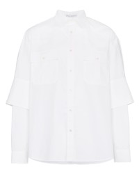 Мужская белая рубашка с длинным рукавом от JW Anderson