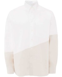 Мужская белая рубашка с длинным рукавом от JW Anderson