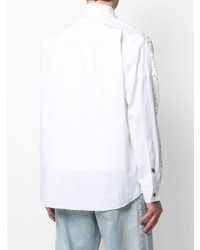 Мужская белая рубашка с длинным рукавом от DUOltd