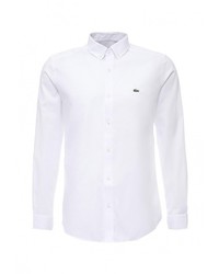 Мужская белая рубашка с длинным рукавом от Lacoste
