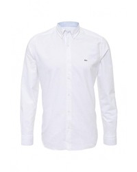 Мужская белая рубашка с длинным рукавом от Lacoste