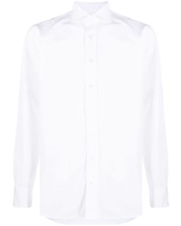 Мужская белая рубашка с длинным рукавом от Lardini