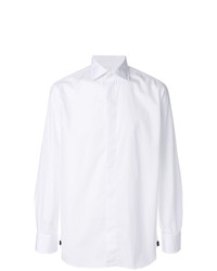 Мужская белая рубашка с длинным рукавом от Lardini