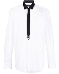 Мужская белая рубашка с длинным рукавом от Les Hommes
