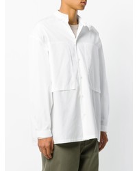 Мужская белая рубашка с длинным рукавом от E. Tautz